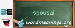 WordMeaning blackboard for spousal